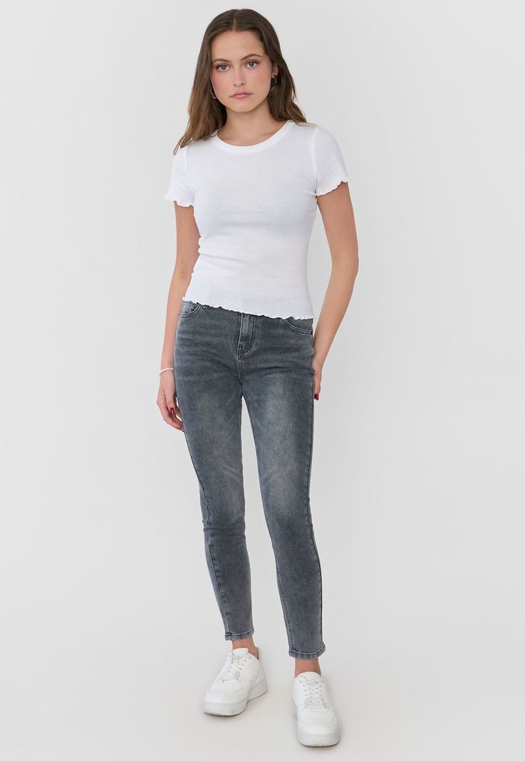 Polera Mujer Roulet Manga Corta Blanco Corona-3