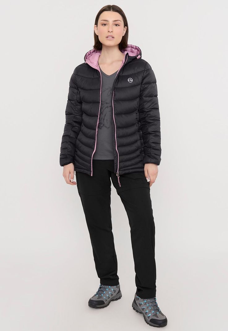 Parka Outdoor Mujer Acolchada Negro Corona-3
