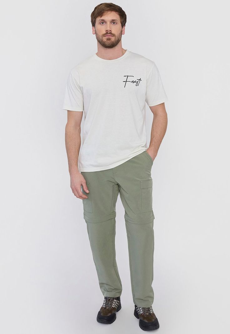 Pantalón Outdoor Hombre Verde Desmontable Corona-0