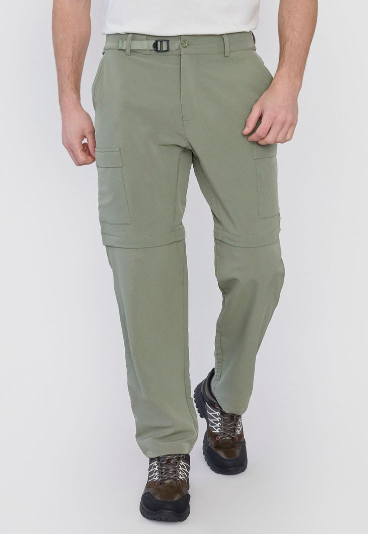 Pantalón Outdoor Hombre Verde Desmontable Corona-1