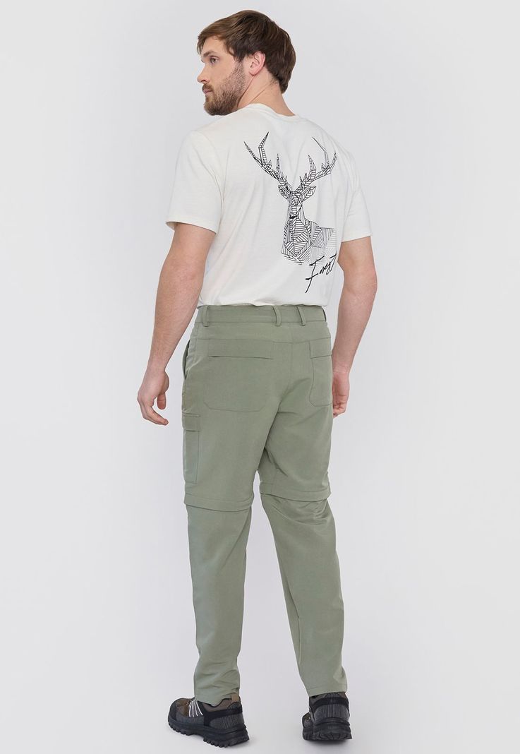 Pantalón Outdoor Hombre Verde Desmontable Corona-2