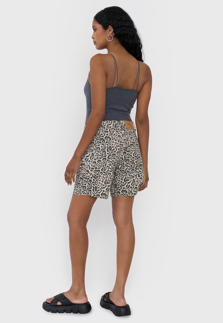Short Mujer Animal Print Beige Corona-2