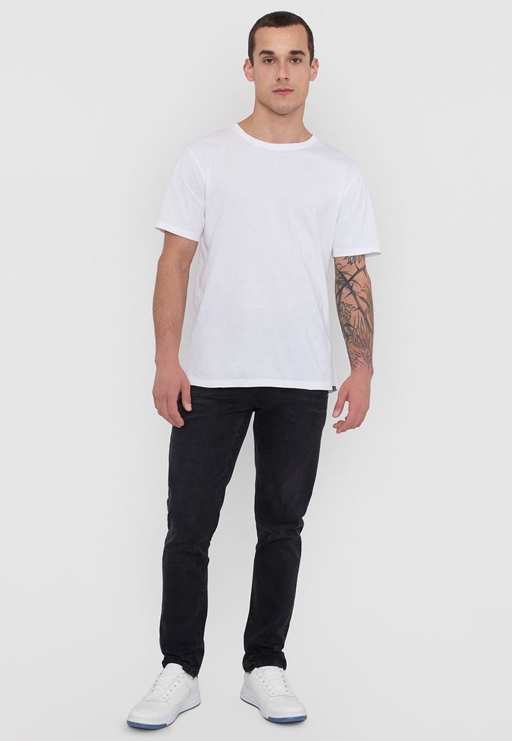 Jeans Hombre Spandex Slim Fit Negro Corona-0
