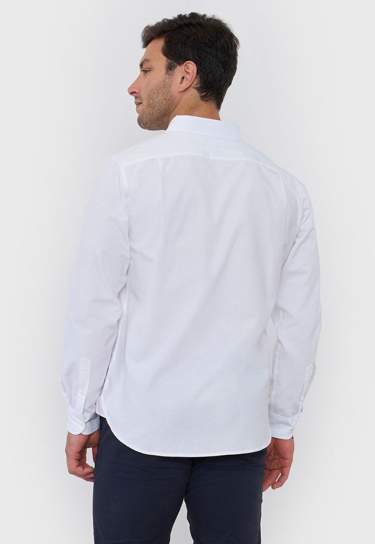 Camisa Hombre Oxford Color Blanco Corona-1