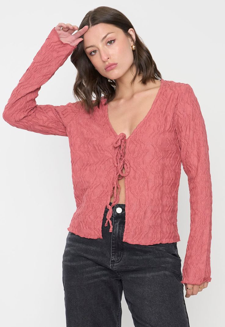 Polera Mujer Amarras Rosado Corona-0