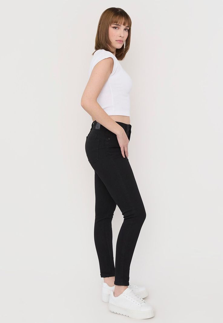 Jeans Mujer Skinny Negro Corona-3