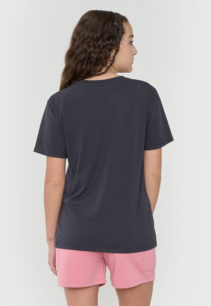 Polera Niña Teen Manga Corta Fun Oversize  Negro Corona-1