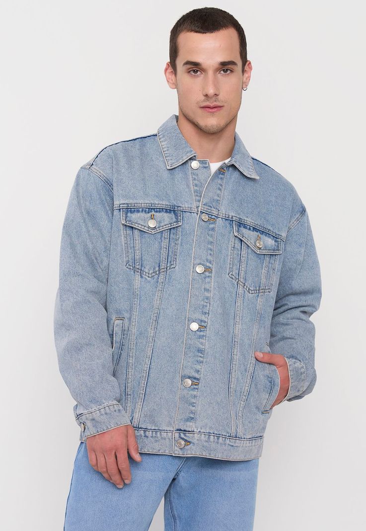 Chaqueta Hombre Azul Claro Denim Corona-1