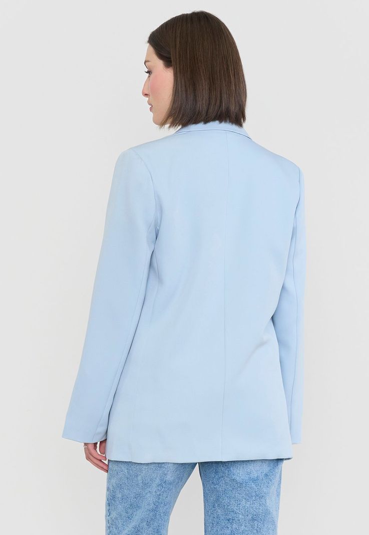 Blazer Mujer Pastel Celeste Corona-2