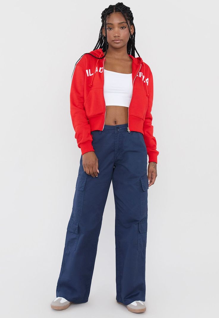 Polerón Mujer Full Zipper Rojo Corona-3