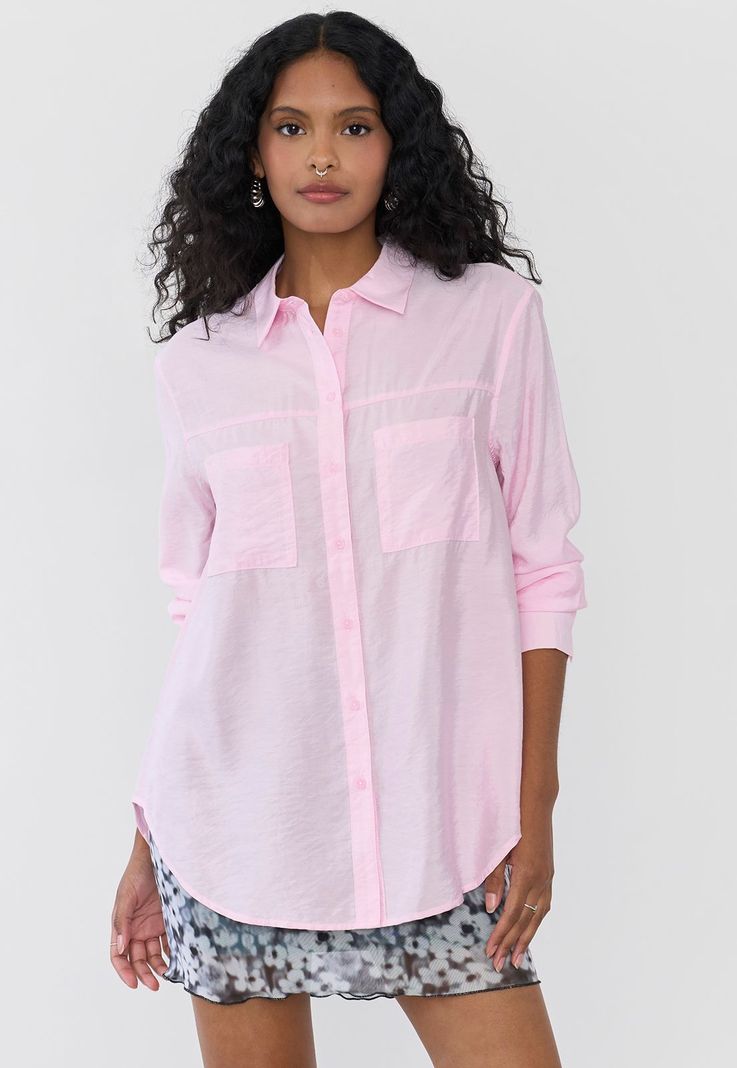 Blusa Mujer Camisera Rosado Corona-0