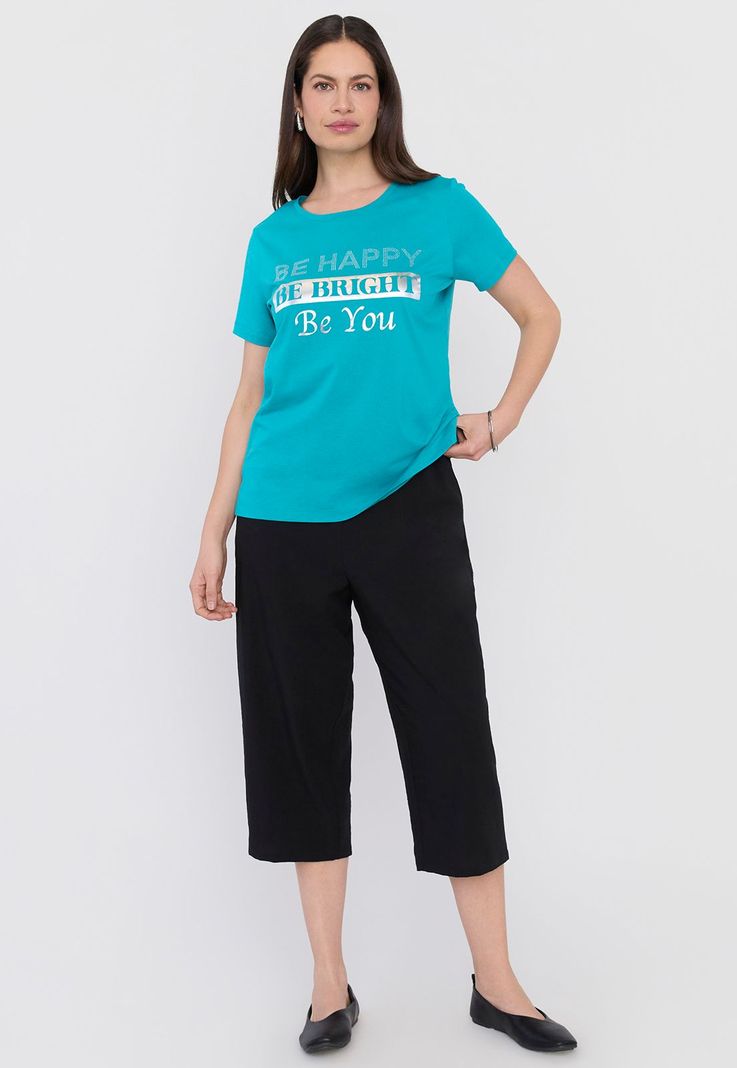 Polera Mujer Manga Corta Focal Print Calipso Corona-3