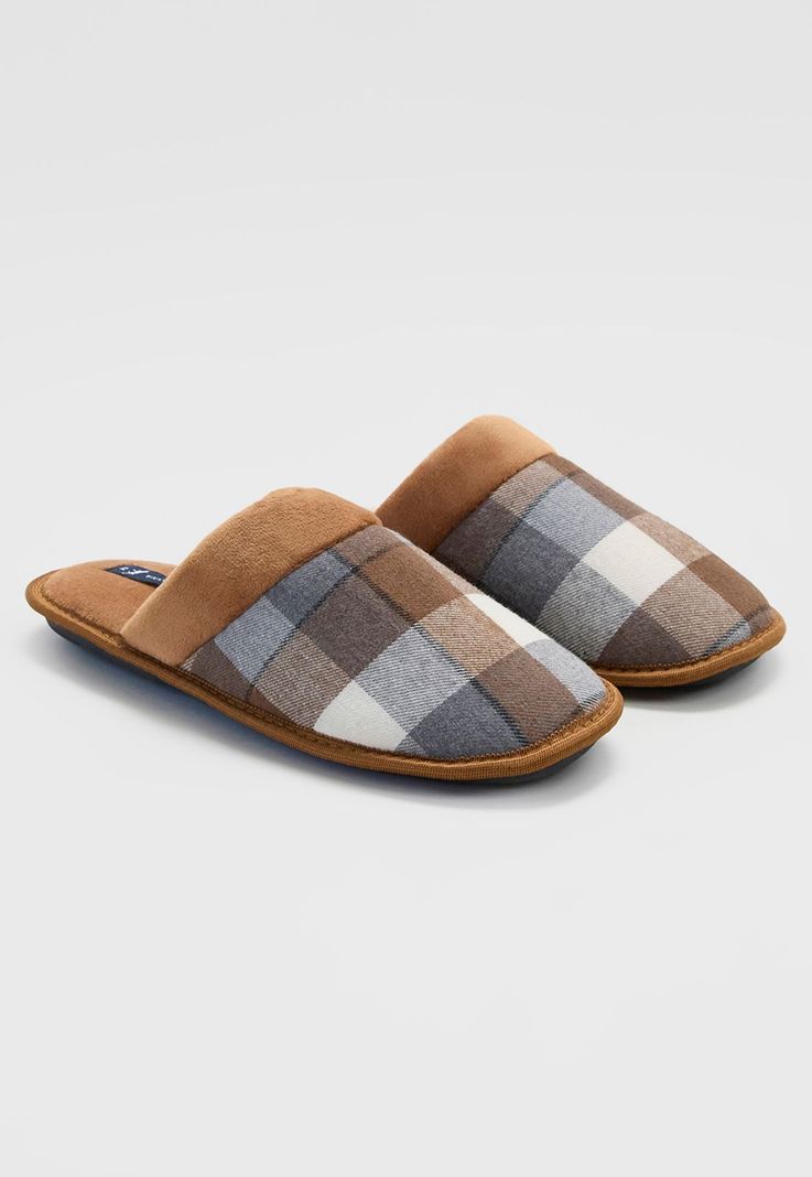 Pantuflas Hombre Clásica Café Corona-0