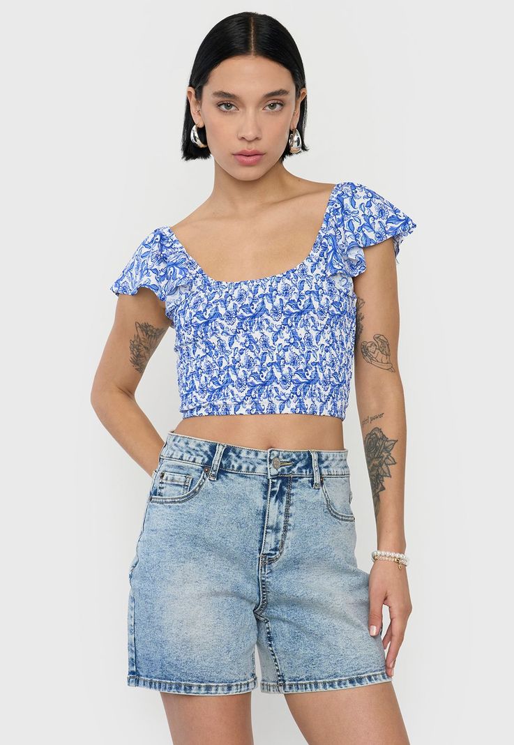 Blusas Mujer Vuelos Celeste Corona-0