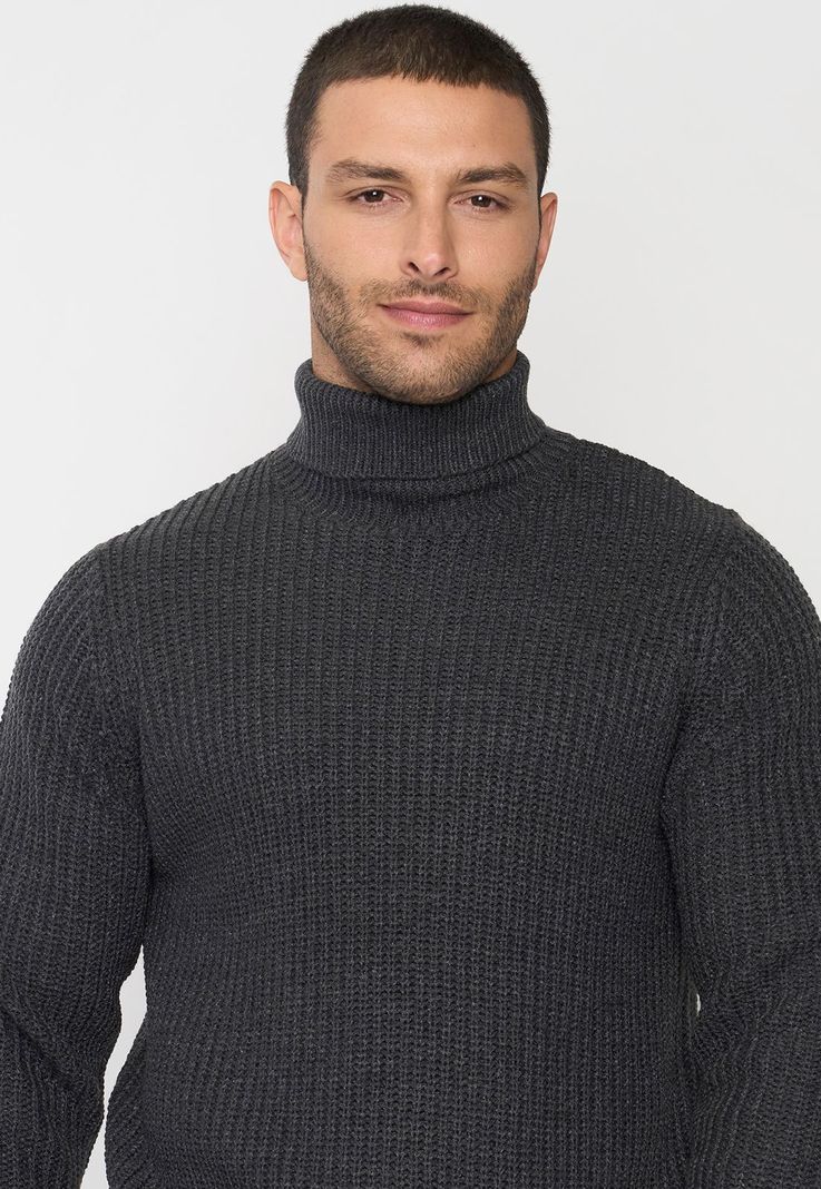 Tejido Hombre Cuello Alto Charcoal Corona-2