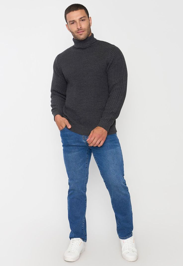 Tejido Hombre Cuello Alto Charcoal Corona-3