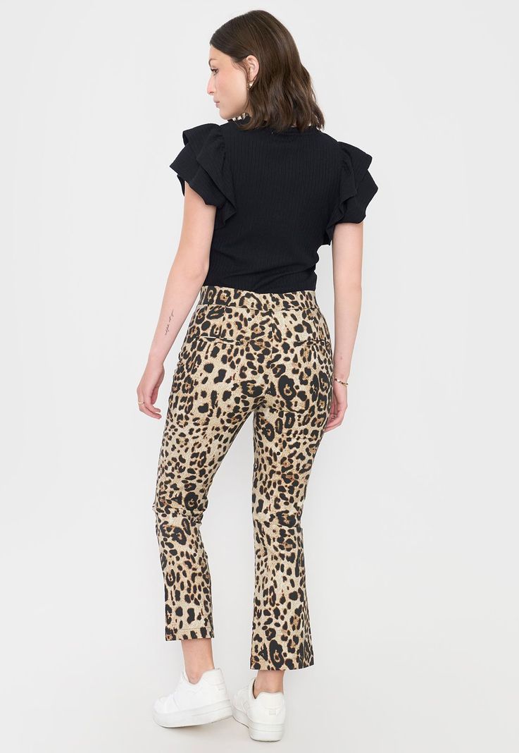 Pantalón Mujer Animal Print Beige Corona-2