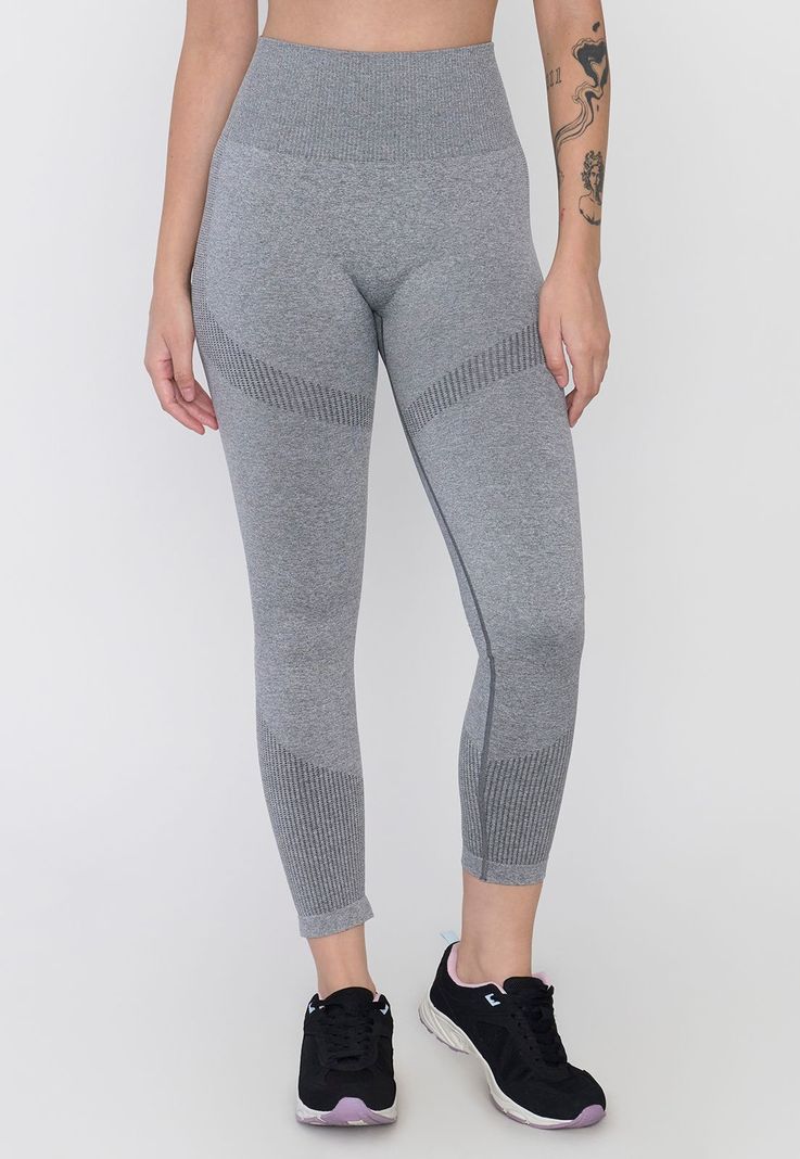 Calza Mujer Deportiva Seamless Gris Corona-1