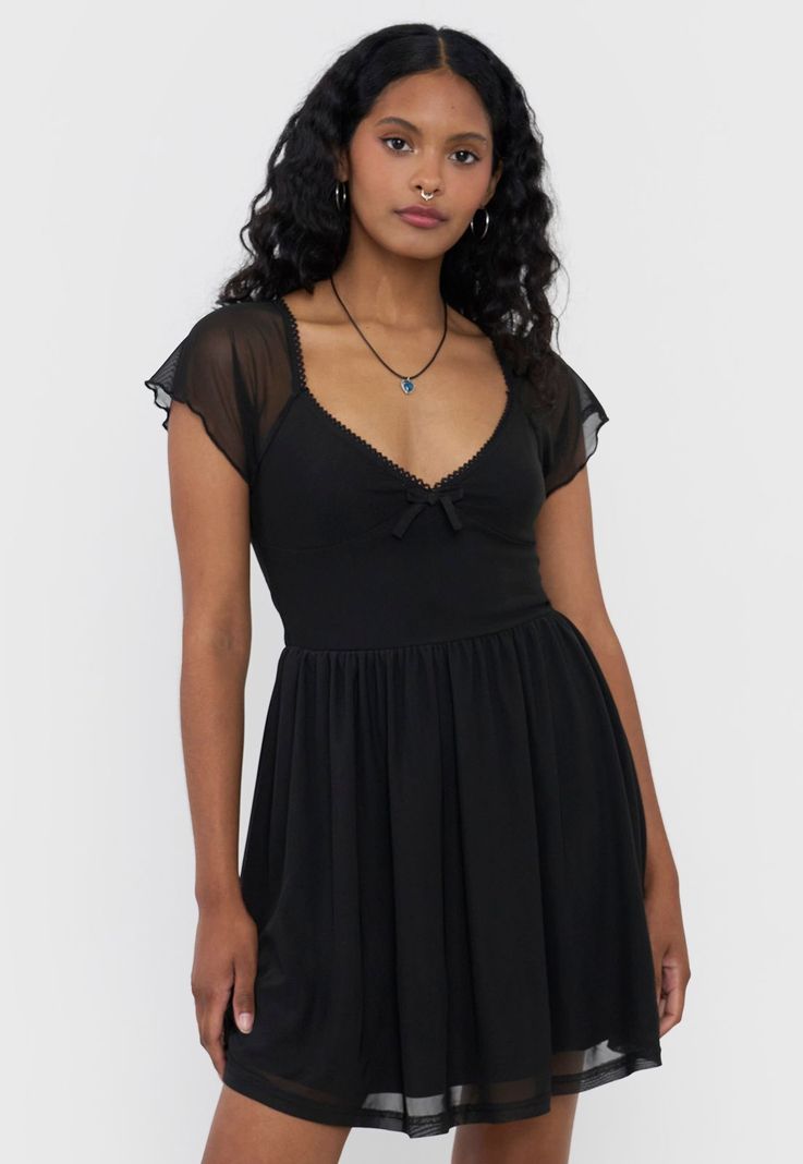 Vestido Mujer Malla Negro Corona-1