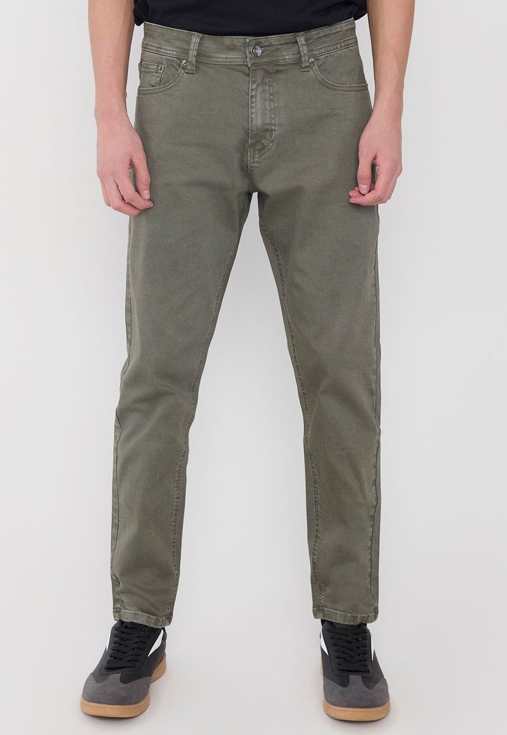 Jeans Hombre Skinny Fit Full Color Verde Corona-1