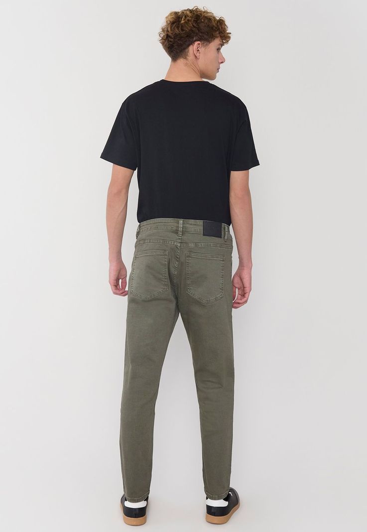 Jeans Hombre Skinny Fit Full Color Verde Corona-2