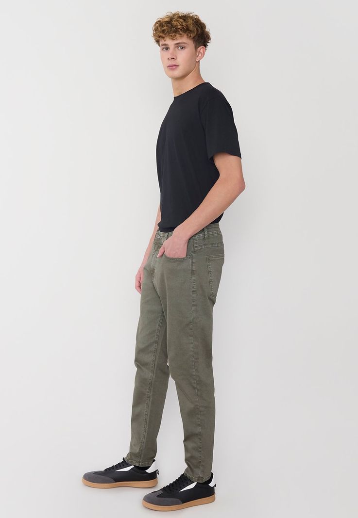 Jeans Hombre Skinny Fit Full Color Verde Corona-3