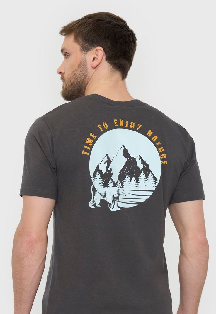 Polera Outdoor Hombre Fun Charcoal Corona-2