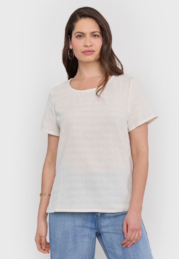 Blusa Mujer Corazón Blanco Corona-0