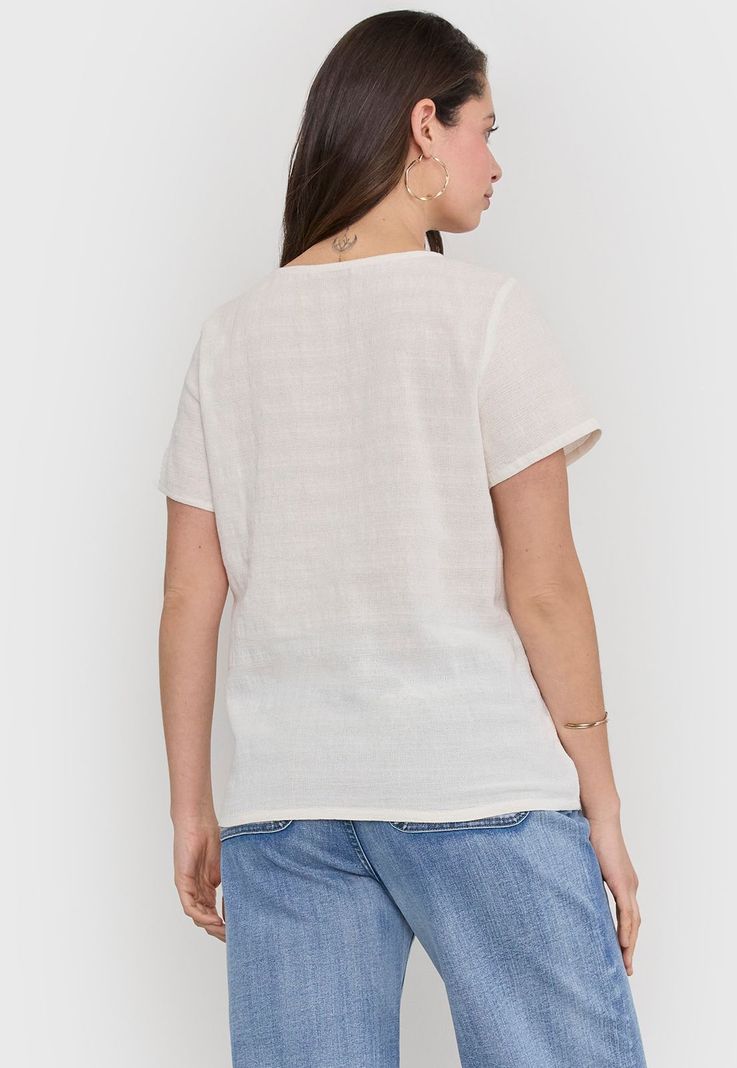 Blusa Mujer Corazón Blanco Corona-1