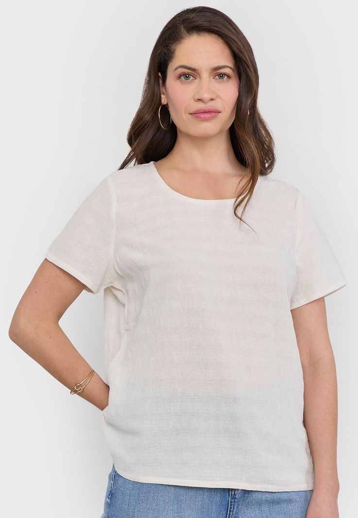 Blusa Mujer Corazón Blanco Corona-2