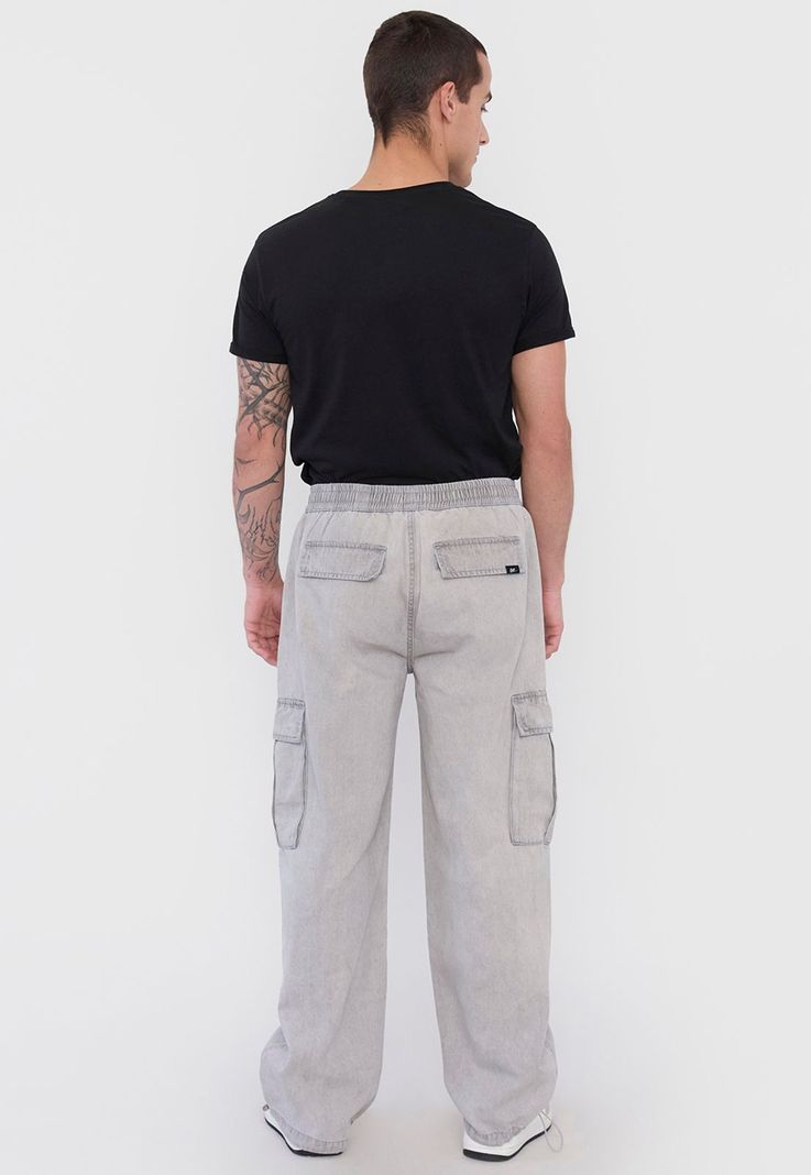 Jeans Hombre Parachute Fit Cargo Negro Corona-2