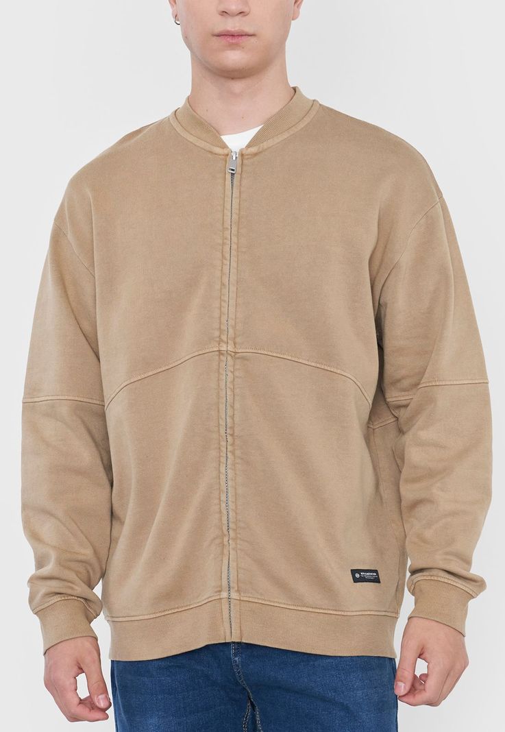 Polerón Hombre Bomber Lavado Beige Corona-2