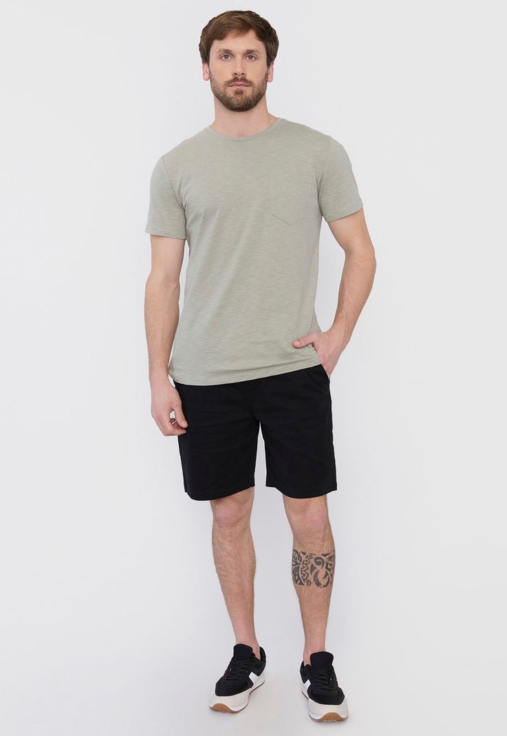 Polera Hombre Slub Pocket Verde Corona-3