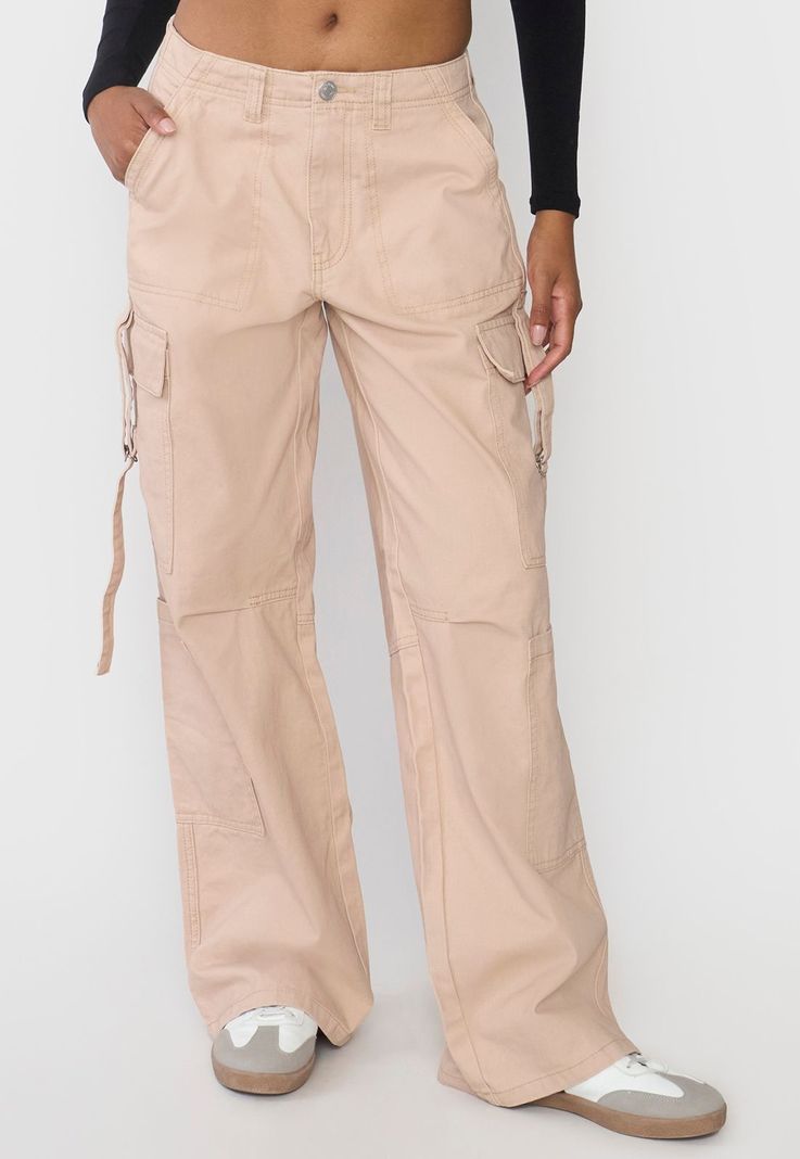 Pantalón Mujer Doble Cargo Beige Corona-1