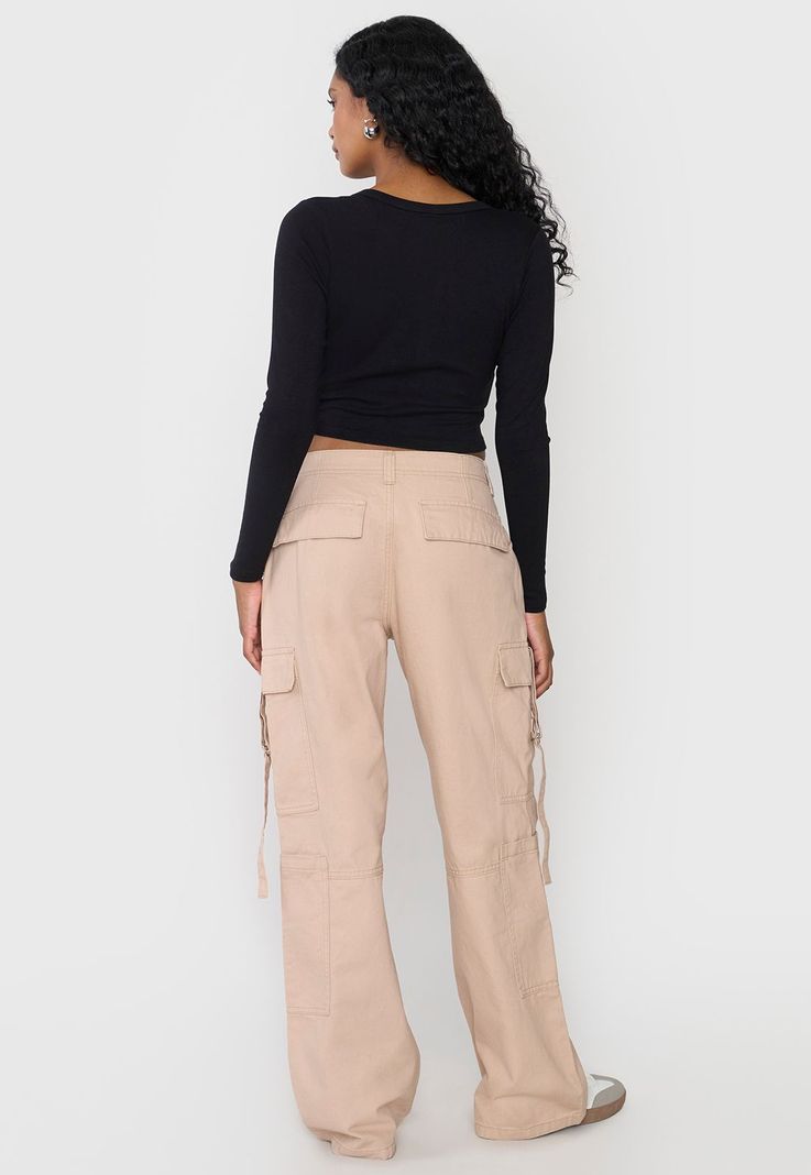 Pantalón Mujer Doble Cargo Beige Corona-2
