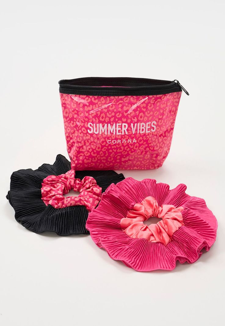 Estuche + Scrunchie Mujer Coral Corona-0