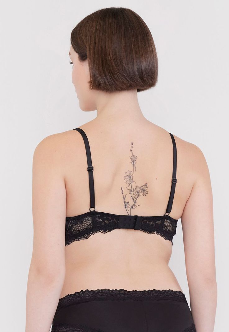 Sostén Mujer Push Up Copa B Negro  Corona-1