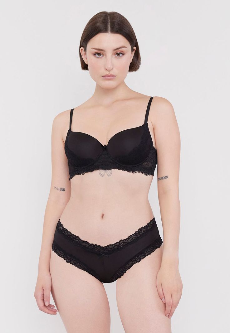 Sostén Mujer Push Up Copa B Negro  Corona-3