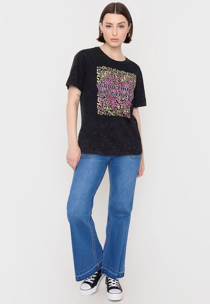 Polera Mujer Folia Negro Corona-3