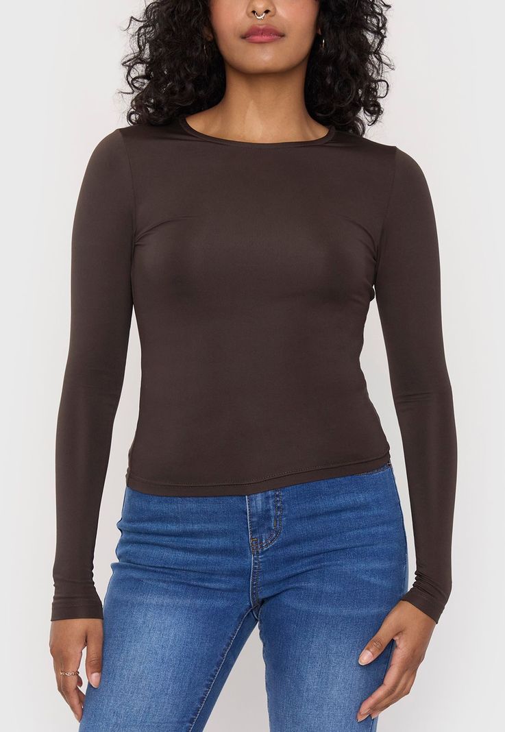 Polera Mujer Ml Polyspx Café Corona-2