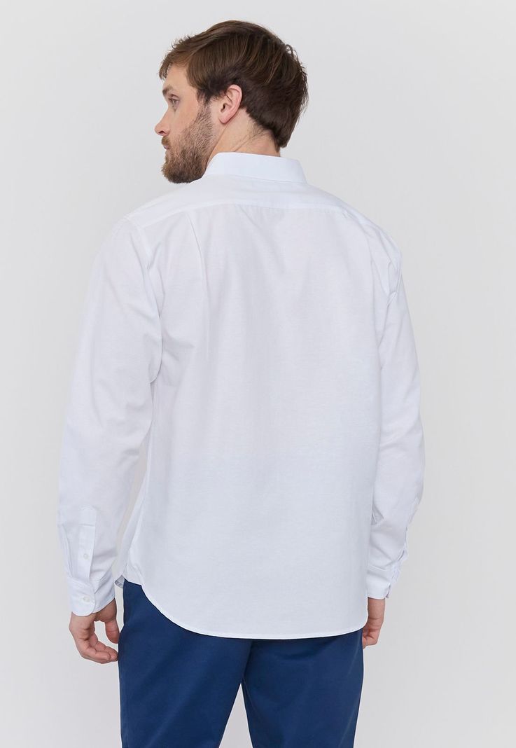 Camisa Hombre Blanco Oxford Corona-1