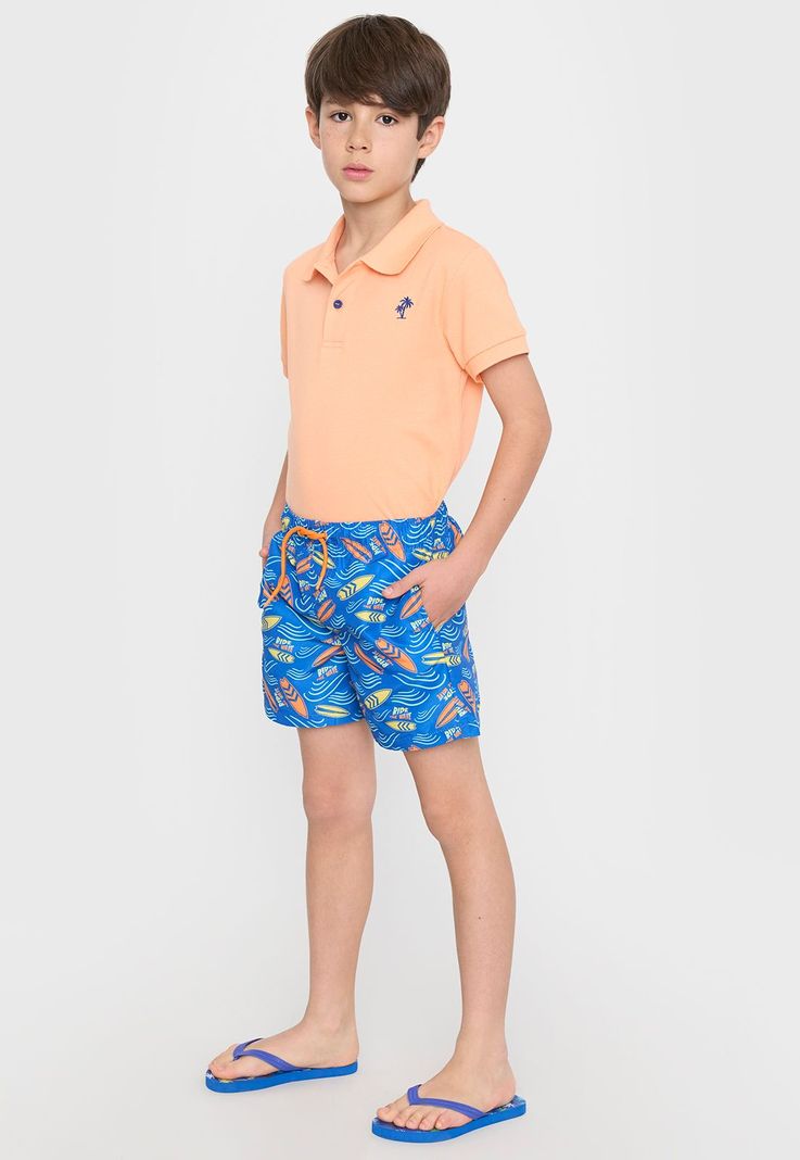 Traje de Baño Niño Kids Fullprint Azul Corona-0