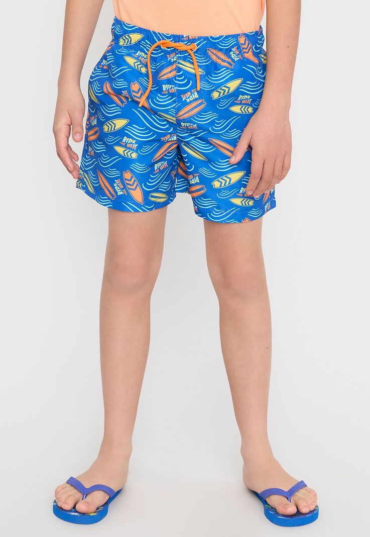 Traje de Baño Niño Kids Fullprint Azul Corona-1