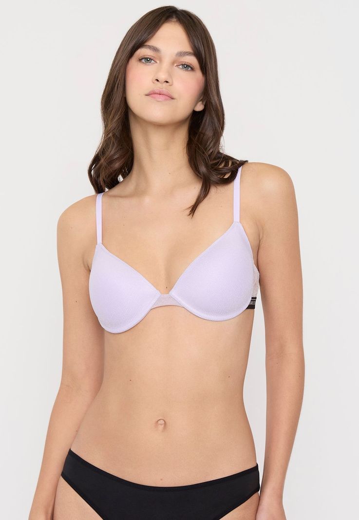 Sostén Mujer Lurex Push Up Copa B Lila Corona-0