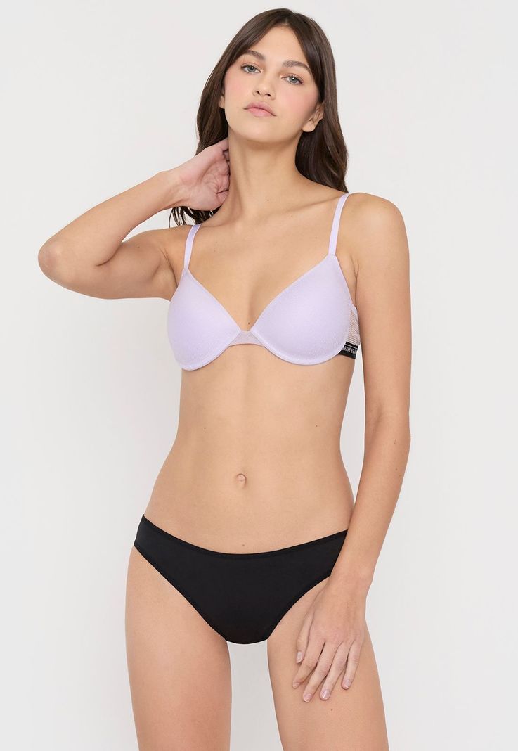Sostén Mujer Lurex Push Up Copa B Lila Corona-3