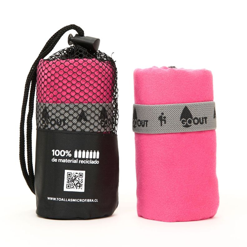 Toalla de microfibra Go Ot 100% reciclada, tamaño S Fucsia-1