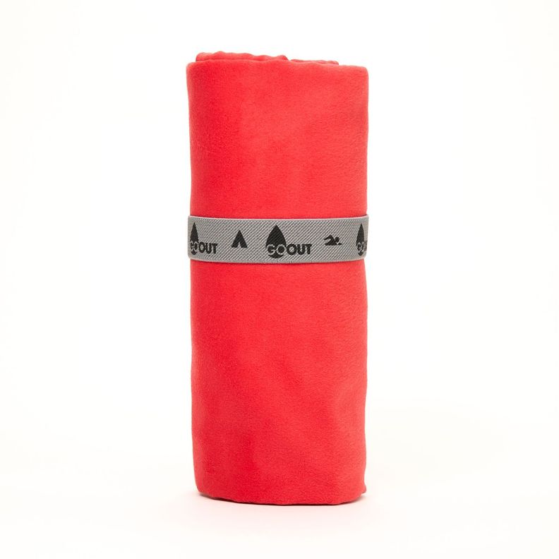 Toalla de microfibra Go Out 100% material reciclado , tamaño L rojo-2