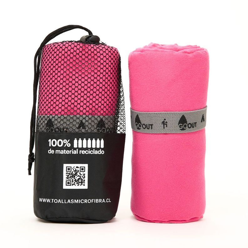 Toalla de microfibra Go Ot 100% reciclada, tamaño M Fucsia-1