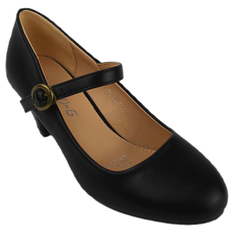 Zapato vestir taco medio para Mujer G30 Yassne Negro-1