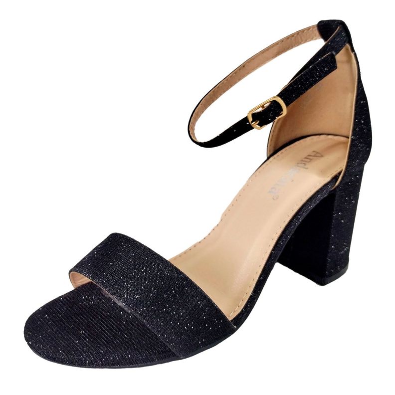 Sandalias De Mujer Taco Alto Con Brillantes L5 Yasna-1